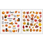 برچسب لنز ناخن مدل پاییزی کد N108-N065 مجموعه 2 عددی