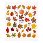 برچسب لنز ناخن مدل پاییزی کد N108-N065 مجموعه 2 عددی